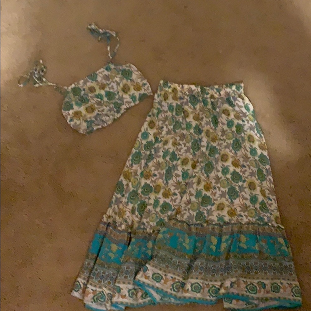 Floral and paisley two piece set